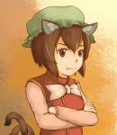  :t animal_ears cat_ears chen crossed_arms pout touhou 
