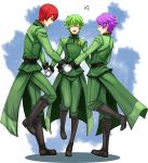  divine_nova green_hair gundam gundam_00 hilling_care innovator j purple_hair red_hair redhead revive_revival 