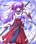  1girl fantasy japanese_clothes katana miko original red_hakama solo sword wakou_tensui weapon 