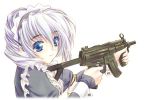  1girl female full_metal_panic! gun h&amp;k_mp5 heckler_&amp;_koch maid morino_kiriko mp-5k solo submachine_gun teletha_testarossa weapon 