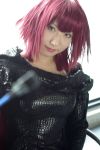  cosplay gundam haman_karn photo pink_hair short_hair solo zeta_gundam 