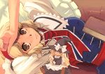  1girl alice_margatroid apron blonde_hair book brown_eyes capelet character_doll doll dress female hair_ribbon hairband hat kirisame_marisa ribbon solo touhou witch witch_hat yuu_(kfc) 