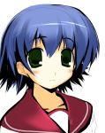  blue_hair blush green_eyes oshiki_hitoshi school_uniform serafuku short_hair to_heart_2 tonami_yuma 