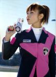  1girl cosplay dekaranger kikuchi_mika photo pink real_life seiyuu sentai solo super_sentai tokusou_sentai_dekaranger 