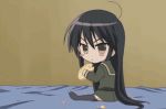  angry animated animated_gif black_hair blinking bread chibi food lowres melon_bread screencap shakugan_no_shana shakugan_no_shana-tan shana shana-tan 