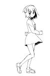  1girl animated animated_gif dancing easytoon flower hairband lily_of_the_valley monochrome panties pumpkin shoes solo spinning suigetsu thigh-highs underwear waha yamato_suzuran 