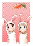  ana_coppola animal_costume animal_ears barasui blue_eyes brown_eyes bunny_costume carrot child ichigo_mashimaro itou_chika rabbit rabbit_ears 