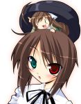  00s 2girls chibi hat heterochromia multiple_girls rozen_maiden siblings sisters souseiseki straightchromia suiseiseki twins 