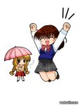  00s one satomura_akane school_uniform serafuku shiko umbrella watsuki_ayamo yuzuki_shiiko 