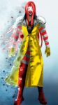  1boy crossover final_fantasy final_fantasy_vii final_fantasy_vii_advent_children lowres male_focus mcdonald&#039;s parody ronald ronald_mcdonald sephiroth solo what 