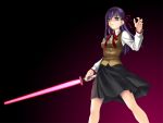  1girl energy_sword fate/stay_night fate_(series) lightsaber matou_sakura norizou_type-r sith solo star_wars sword weapon 