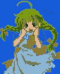  1girl dragon_quest me-tan mosaic_art os-tan pixel_art solo world_map 
