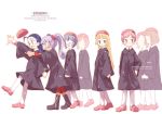  00s 6+girls beret beth beth_(puchi_puri_yucie) blue_hair coat cocoloo dark_skin elmina everyone glasses glenda green_eyes hair_slicked_back hat long_hair multiple_girls pink_hair puchi_puri_yucie purple_hair red_eyes short_hair twintails yucie 