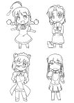  2k-tan animated animated_gif chibi futaba_channel glasses me-tan medoi monochrome nijiura_maids os-tan xp-tan 