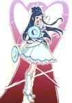  00s 1girl blue_eyes blue_hair boots chakram cure_white elbow_gloves futari_wa_precure gloves half_updo high_heels knee_boots long_hair magical_girl precure shoes solo weapon yukishiro_honoka zakenna 