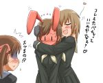  00s animal_ears fukuzawa_yumi hug lowres maria-sama_ga_miteru rabbit_ears satou_sei toudou_shimako 