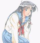  1girl 90s lowres pleated_skirt school_uniform sentimental_graffiti serafuku skirt solo sugihara_manami 