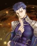  1boy bazett_fraga_mcremitz cu_chulainn_(fate)_(all) fate/stay_night fate_(series) lancer male_focus severed_hand solo what 