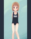  1girl hagiwara_yukiho hako_(dollspro) idolmaster name_tag one-piece_swimsuit school_swimsuit solo swimsuit 