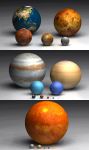  3d astronomy earth height_chart highres moon no_humans planet saturn science sun 
