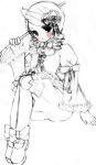 00s 1girl blush kanaria monochrome niwaka_yuan rozen_maiden sitting solo yun_(artist) 