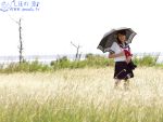  1girl asian highres photo school_uniform serafuku shihono_ryo shihono_ryou solo umbrella wallpaper 