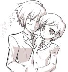  blazer fujioka_haruhi monochrome ouran_high_school_host_club suou_tamaki 