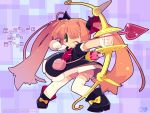  1girl bow_(weapon) gagraphic magical_rain_chan solo twintails wallpaper weapon zankuro 