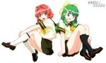  00s miyafuji_miina onegai_twins onodera_karen redhead school_uniform serafuku 