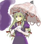  1girl blonde_hair elbow_gloves female gloves parasol solo tetsu_(kimuchi) touhou umbrella yakumo_yukari 