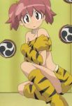  1girl cosplay hinata_natsumi keroro_gunsou lum lum_(cosplay) oni pink_hair raijin screencap setsubun solo tiger_print urusei_yatsura 