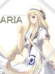  alicia_florence aria beret blonde_hair blue_eyes hat long_hair satomi uniform 