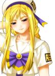  alicia_florence aria azumi_amane blonde_hair blue_eyes hat long_hair smile soshina_nohito uniform 