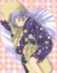  :3 caster closed_eyes dakimakura_(object) fate/stay_night fate_(series) pajamas pillow sleeping 