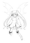  1girl hat monochrome pachira renkin_san-kyuu_magical_pokaan solo twintails 