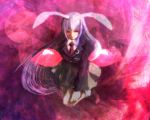  1girl animal_ears aojiru_(shiro_to_kuro_no_mukyou) aoziru female rabbit_ears reisen_udongein_inaba solo touhou 