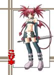  demon_girl disgaea elbow_gloves etna gloves makai_senki_disgaea_2 red_eyes redhead succubus sword tail thigh-highs translated twintails weapon wings 