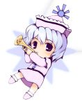  1girl chibi female hat instrument kito_(sorahate) lowres merlin_prismriver solo touhou trumpet 