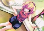  1girl higurashi_no_naku_koro_ni houjou_satoko kiba_satoshi kitchen ladle solo 