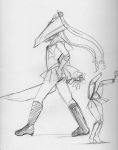  bishoujo_senshi_sailor_moon boots cosplay crossover knee_boots magical_girl mannequin monochrome parody pyramid_head pyramid_head_(cosplay) sailor_collar sailor_moon sailor_moon_(cosplay) silent_hill silent_hill_2 sketch tsukino_usagi what 