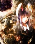  1girl animal_ears aojiru_(shiro_to_kuro_no_mukyou) aoziru female photorealistic rabbit_ears realistic reisen_udongein_inaba solo touhou 