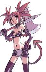  axe bat_wings demon_girl disgaea double_bladed_axe elbow_gloves etna gloves makai_senki_disgaea_2 miniskirt skirt succubus tail weapon wings 