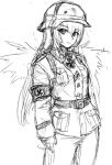  00s 1girl helmet long_hair military monochrome nazi osakana_(denpa_yun&#039;yun) rozen_maiden sketch solo suigintou uniform wings world_war_ii 