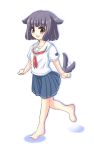  1girl animal_ears dog_ears dog_tail kimi_kiss kozimaki school_uniform serafuku shijou_mitsuki solo tail tail_wagging 