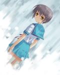  hinase_saharu nagato_yuki rain school_uniform serafuku suzumiya_haruhi_no_yuuutsu 