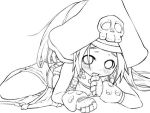  1girl arc_system_works guilty_gear lowres may_(guilty_gear) monochrome pirate solo 