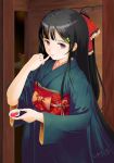  black_hair japanese_clothes kimono long_hair original violet_eyes yurikuta_tsukumi 