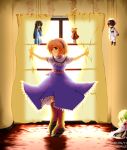  00s 1girl 2005 alice_margatroid blonde_hair blue_eyes capelet curtains doll female hairband short_hair solo touhou window 