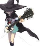  cape electric_guitar from_above guitar hat instrument nagato_yuki nilitsu school_uniform serafuku suzumiya_haruhi_no_yuuutsu witch_hat 