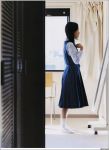  asian female long_skirt mirror narumi_riko photo school_uniform serafuku skirt socks 